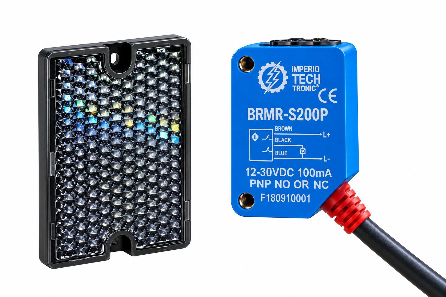 Sensor y reflector: imagen referencial